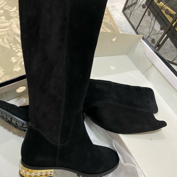 Karl Lagerfeld knee high suede boots - Picture 6 of 6